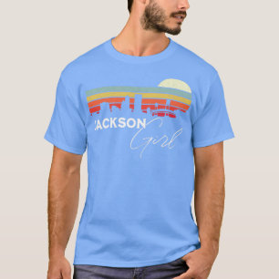 Camiseta Souvenir de la línea aérea de Jackson Chica Retro 