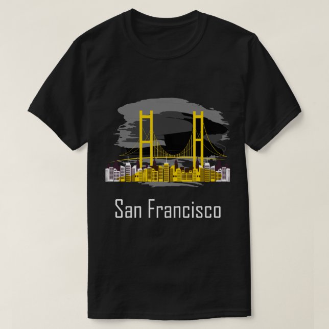 Camiseta Souvenir de la línea aérea de San Francisco Califo (Diseño del anverso)