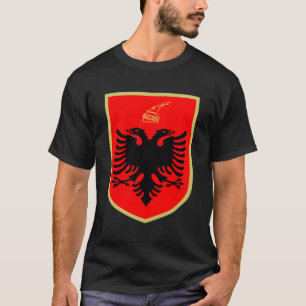 Camiseta Souvenir De La República De Albania Dos Cabeceras 