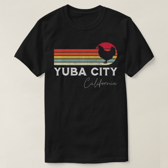 Camiseta Souvenir de los amantes del pollo retro de Yuba Ci (Diseño del anverso)