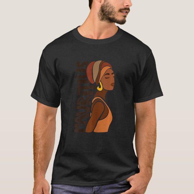 Camiseta Souvenir de Mauricio para mujeres de África negra (Anverso)