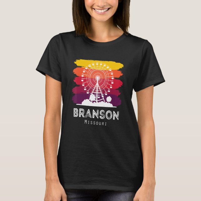 Camiseta Souvenir de Misuri Branson Viaje Senderismo Campin (Anverso)