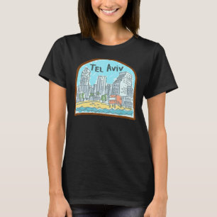 Camiseta souvenir de mujeres hombres en Tel Aviv City Israe