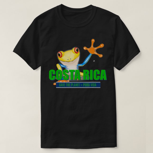 Camiseta Souvenir de rana arbórea de Costa Rica (Diseño del anverso)