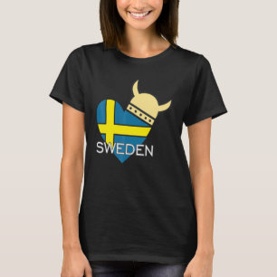 Camiseta souvenir de Suecia para hombres mujeres