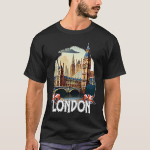 Camiseta Souvenir de turistas gráficos de paisajes de Londr