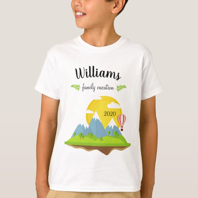 Camiseta Souvenir de vacaciones de la familia de las montañ (Anverso)