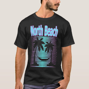 Camiseta Souvenir de vacaciones de North Beach Travel Retro