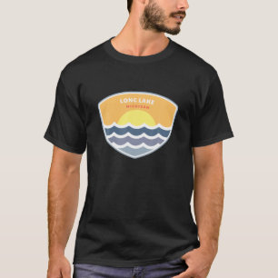 Camiseta Souvenir de vacaciones Sunset de Long Lake Michiga