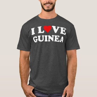 Camiseta Souvenir de viajes por países que amo a Guinea