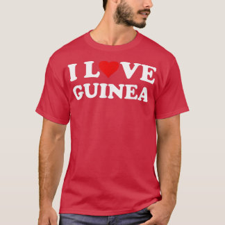 Camiseta Souvenir de viajes por países que amo a Guinea