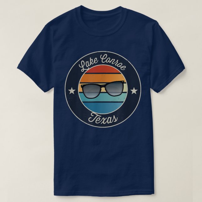 Camiseta Souvenir del lago Conroe Teas  (Diseño del anverso)