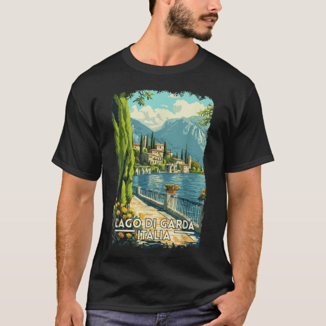 Camiseta Souvenir del lago de Garda Italia (Anverso)