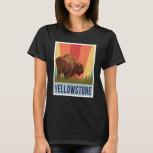 Camiseta Souvenir del Parque Nacional Yellowstone Buffalo W