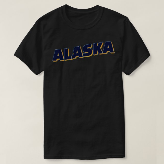 Camiseta souvenir retro de estilo antiguo de Alaska TShirt  (Diseño del anverso)