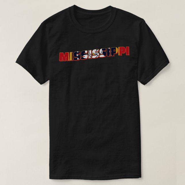 Camiseta souvenir retro de estilo vintage misisipi (Diseño del anverso)