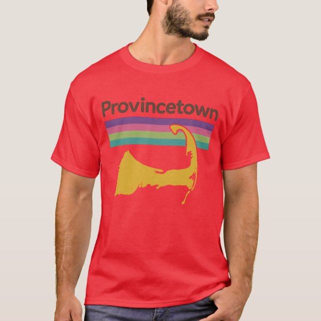 Camiseta souvenir retro estilo años 70 Provincetown (Anverso)