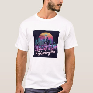 Camiseta Souvenir Skyline de Seattle