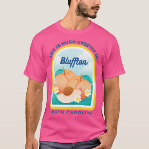 Camiseta Souvenir Turístico Bluffton South olina SC Peach