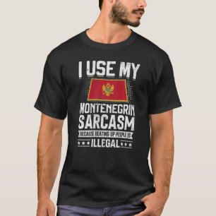 Camiseta Souvenirs De Bandera De Montenegro Para Hombres Y 