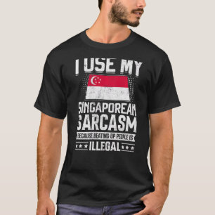 Camiseta Souvenirs De Bandera De Singapur Para Hombres Y Mu