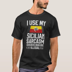 Camiseta Souvenirs De Bandera Sicilia Para Hombres Sicilian