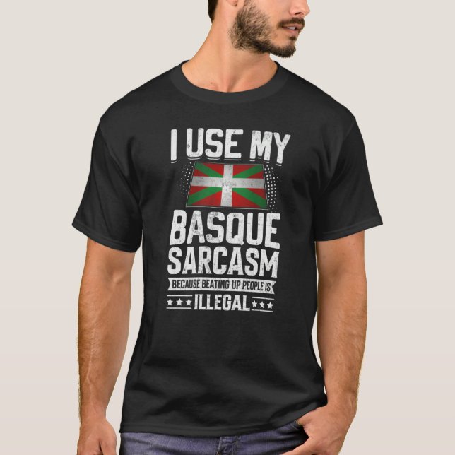 Camiseta Souvenirs De Bandera Vasca Para Hombres Y Mujeres  (Anverso)