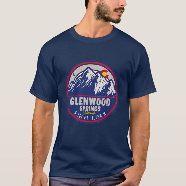 Camiseta Souvenirs de excursión para esquiar Glenwood Sprin (Anverso)