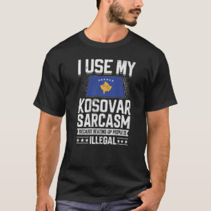 Camiseta Souvenirs De La Bandera De Kosovo Para Hombres Y M
