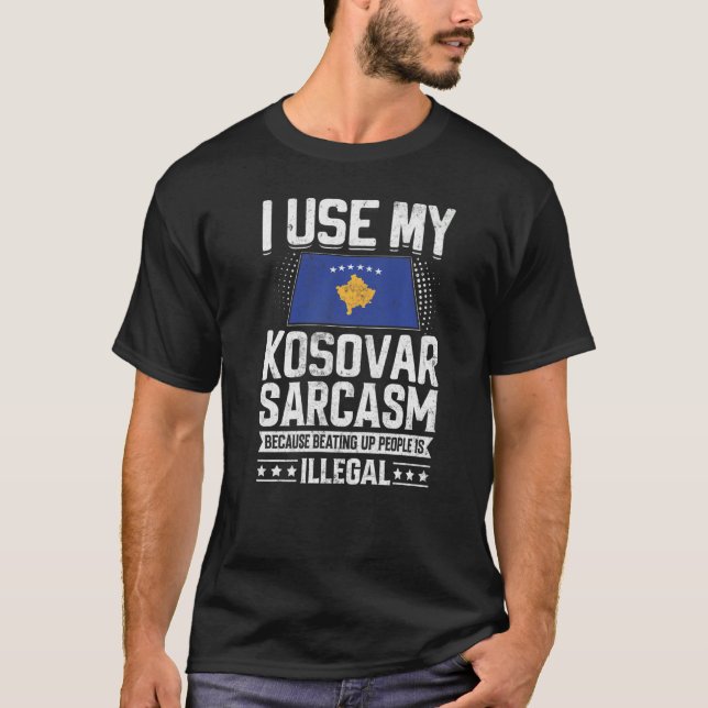 Camiseta Souvenirs De La Bandera De Kosovo Para Hombres Y M (Anverso)