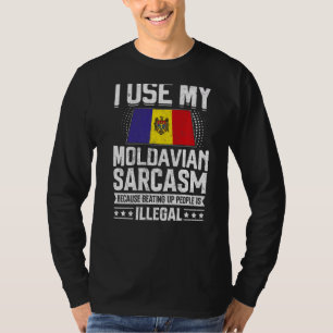 Camiseta Souvenirs De La Bandera De Moldavia Para Hombres Y