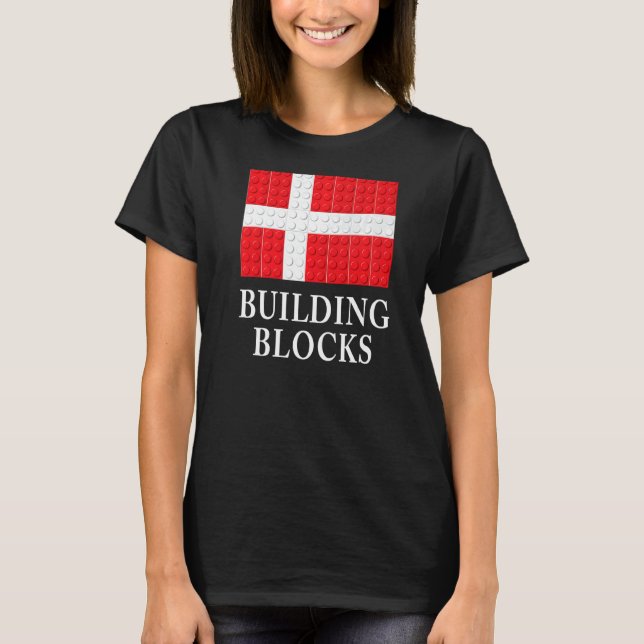 Camiseta Souvenirs Dinamarca Ladrillos de plástico Bloques  (Anverso)