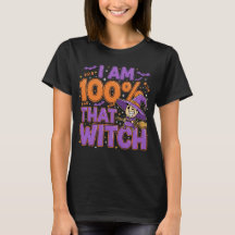 Soy 100% esa diversión de bruja de Halloween