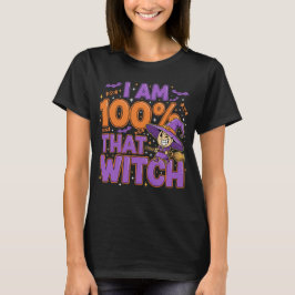 Camiseta Soy 100% esa diversión de bruja de Halloween