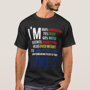Camiseta Soy 100 norteamericanos 70 irish Cita graciosa