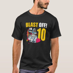 Camiseta Soy 10 Astronauta Planeta Spaceship feliz cumpleañ
