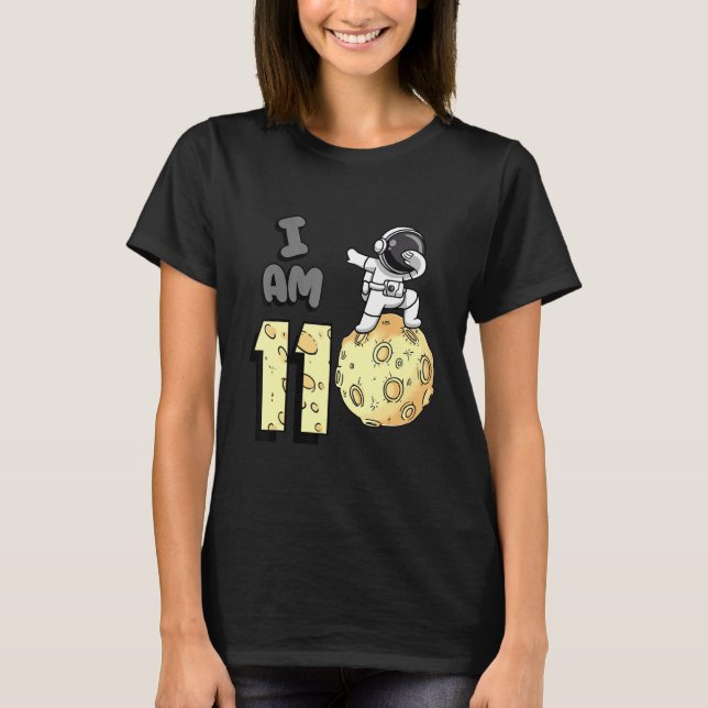 Camiseta Soy 11 Astronauta Espacial Kid Moon Walker 11º nac (Anverso)