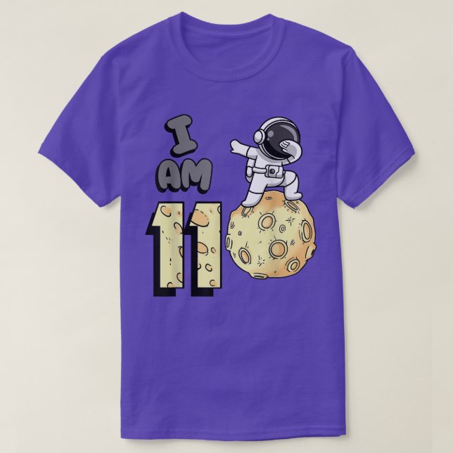 Camiseta Soy 11 Astronauta Espacial Kid Moon Walker 11º nac (Diseño del anverso)