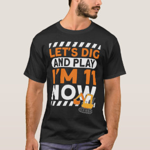 Camiseta Soy 11 bday Construcción 11th Birthday Kids Excava