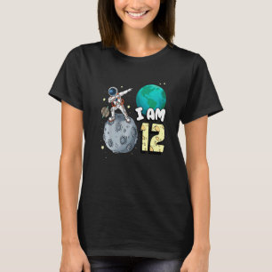 Camiseta Soy 12 Astronauta Espacial Kid Moon Walker 12º nac