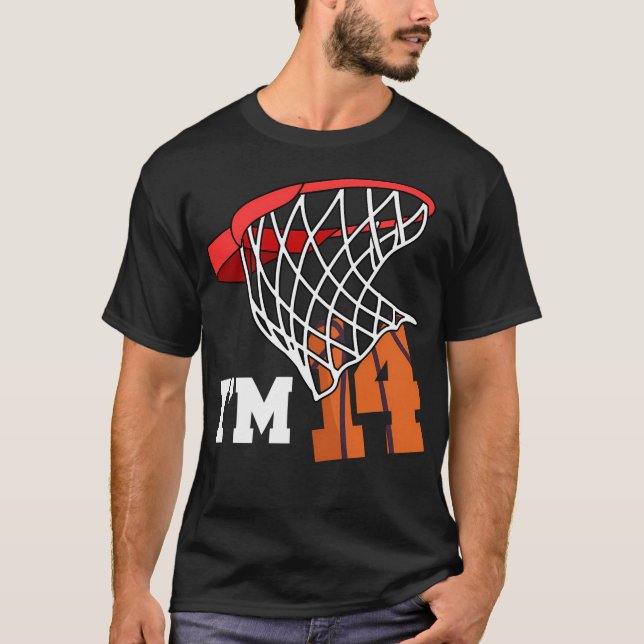 Camiseta Soy 14 Baloncestistas Jugador De Baloncesto Con 14 (Anverso)