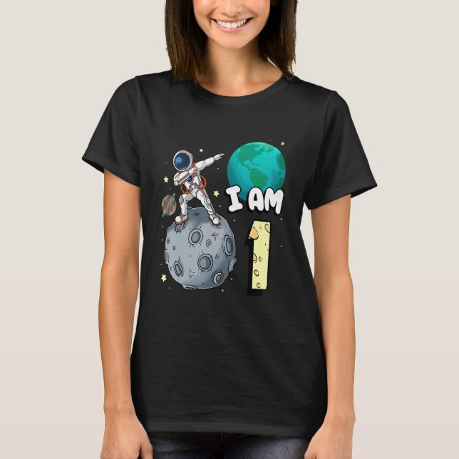 Camiseta Soy 1 Astronauta Espacial Kid Moon Walker Primer n (Anverso)