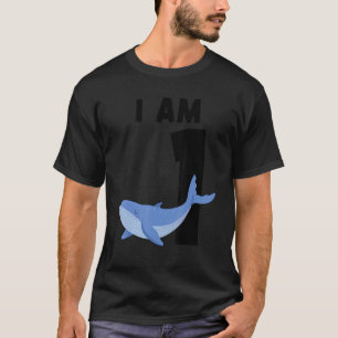 Camiseta Soy 1 ballena azul de 1 año