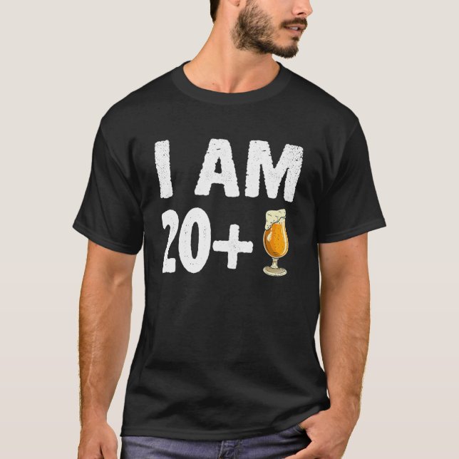 Camiseta Soy 20 Plus 1 Divertido Dedo Comendador 21 Bday 21 (Anverso)