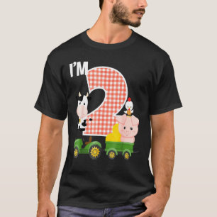 Camiseta Soy 2 Farm Animals Barnyard Tractor 2º cumpleaños