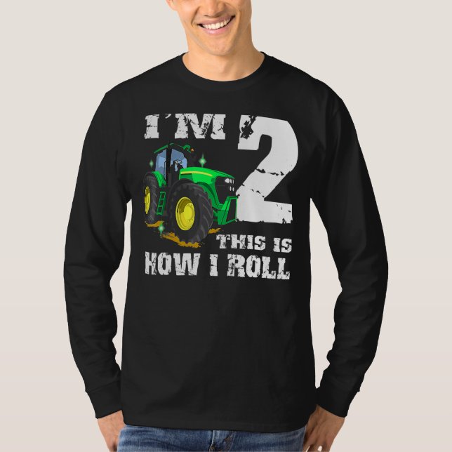 Camiseta Soy 2 Fiesta del segundo cumpleaños del Tractor de (Anverso)
