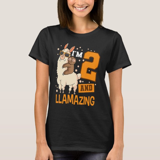Camiseta Soy 2 y Llamando a la Llama Tema 2a fiesta de cump (Anverso)