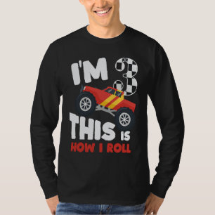 Camiseta Soy 3 Así Rueda Disfraz Mono Camión Monstruo Lindo