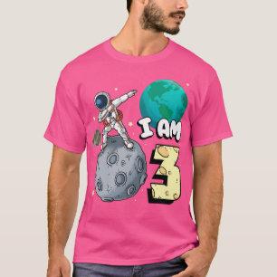 Camiseta Soy 3 Astronauta Espacial Kid Moon Walker 3er cump