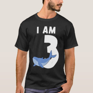Camiseta Soy 3 Ballenas Azules De 3 Años